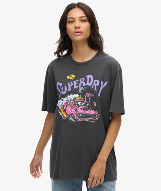 Oversized Dragnut Odd Rods T-shirt Zwart Grootte: XL afbeelding