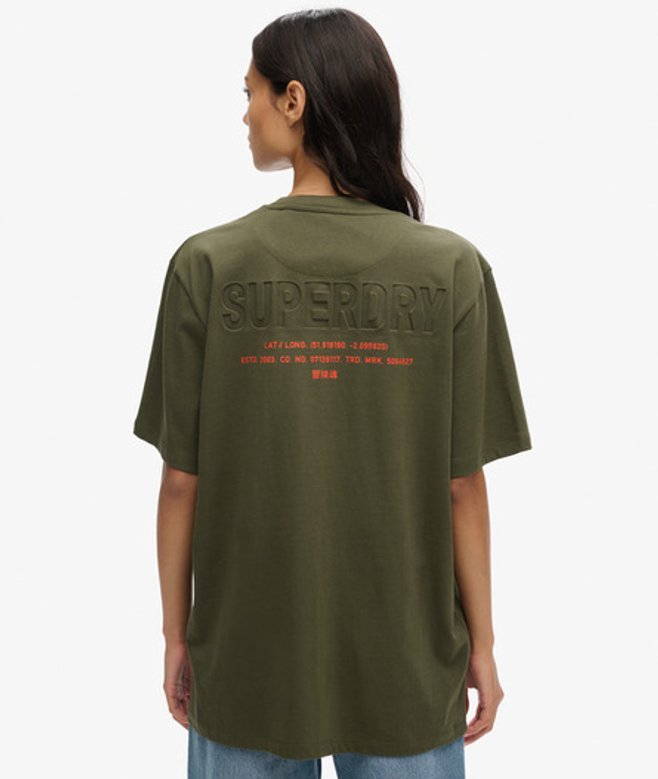 Oversized Utility Sport T-shirt met Logo Khaki Grootte: Xxl afbeelding