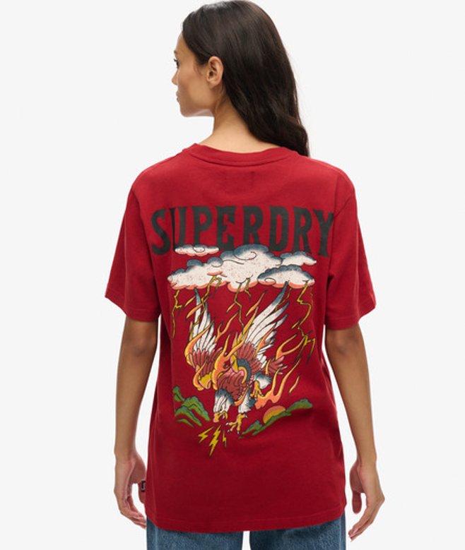 T-shirt OverTaille à Motif Tatouage // Taille: XL - Superdry - Modalova