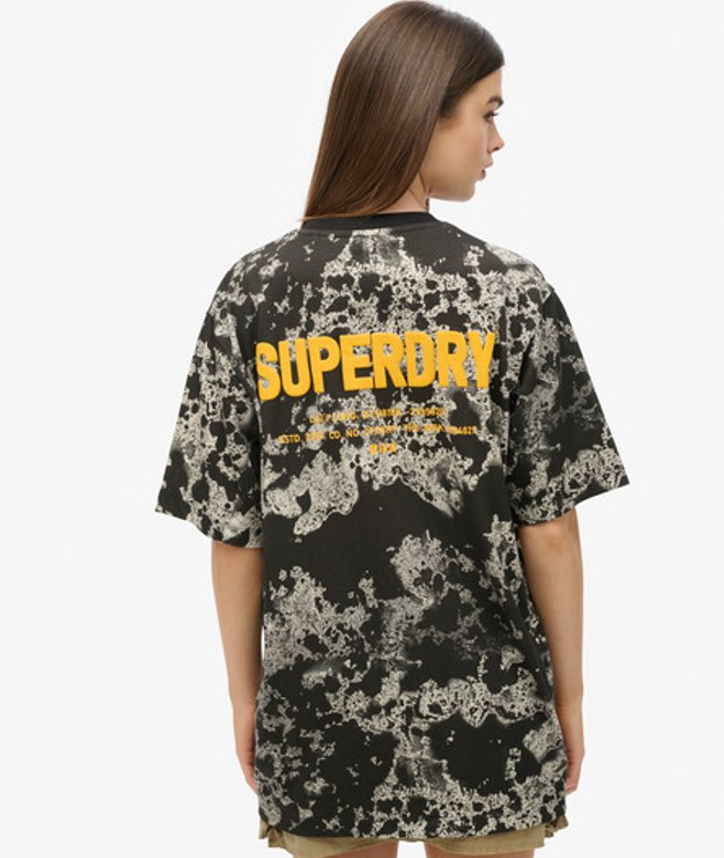 Oversized Utility Camo T-shirt Zwart Grootte: XL afbeelding