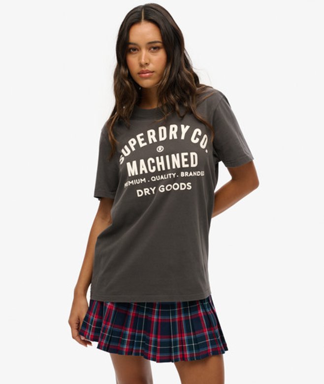 Oversized Machined Goods Workwear T-shirt Zwart Grootte: XL afbeelding
