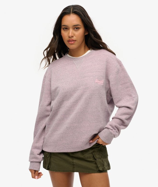 Damen OverGrößed Rundhals-sweatshirt mit Melierter Überfärbung - Größe: XL - Superdry - Modalova