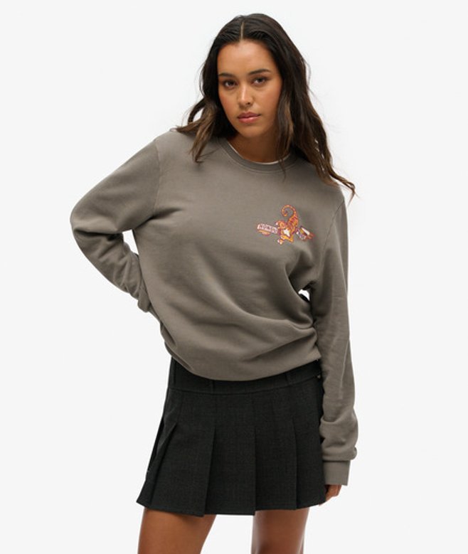 Sweat OverTaille à Motif Tatouage Taille: L - Superdry - Modalova