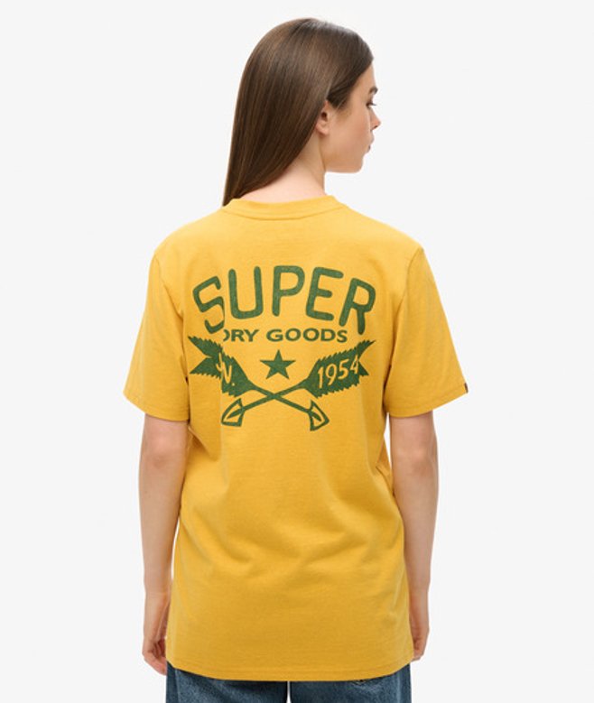 Oversized Outdoor T-shirt met Print Geel Grootte: Xxl afbeelding