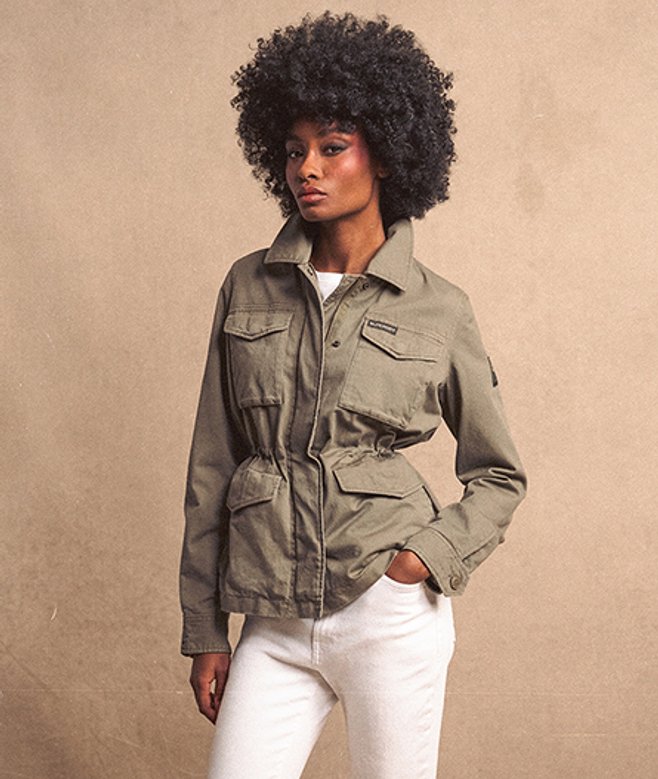 Damen Bestickte M65 Militärjacke - Größe: 36 - Superdry - Modalova