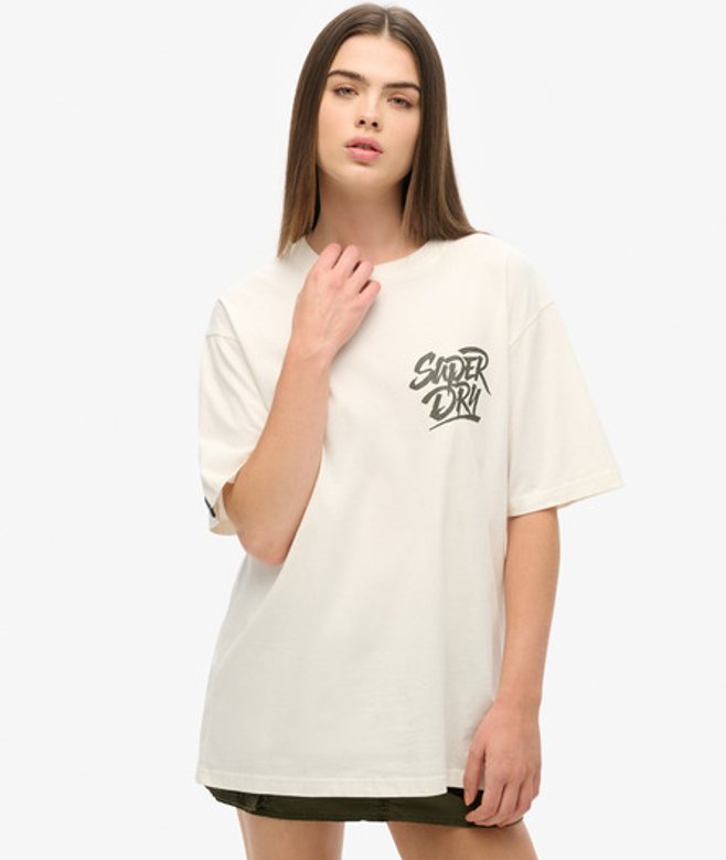 Damen Oversize T-Shirt mit Skateboard-Foto, Größe: XXL - Superdry - Modalova