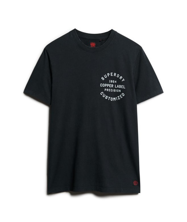 Superdry Women's Oversized Copper Label Chest Graphic T-shirt Black / Jet Black