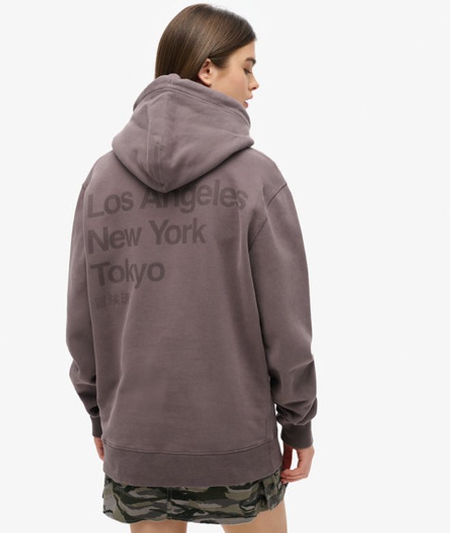 Women's Core Logo City Hoodie mit Lockerer Passform - Größe: L - Superdry - Modalova
