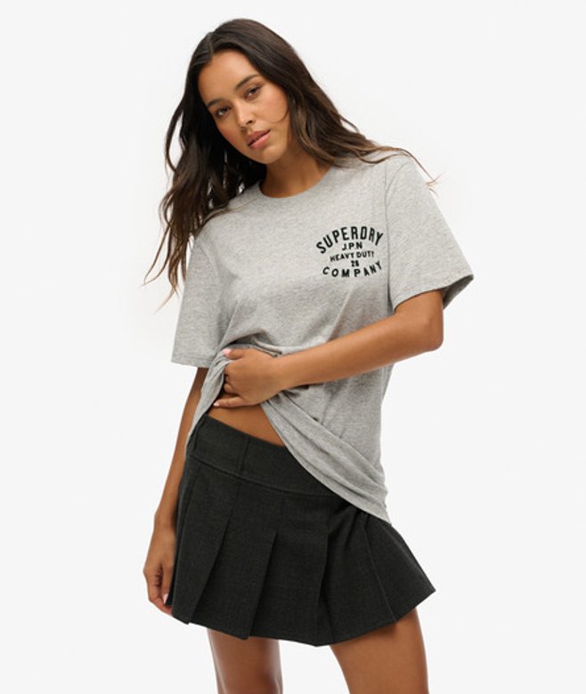 Oversized Machined Goods Workwear T-shirt Grijs Grootte: L afbeelding
