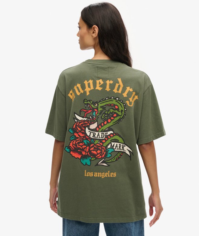 T-shirt OverTaille à Motif Tatouage Dans le dos Taille: XL - Superdry - Modalova