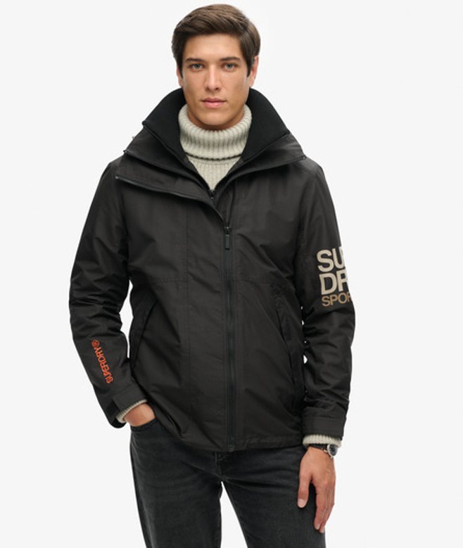 Superdry Yachter SD Windbreaker jas met Capuchon Zwart