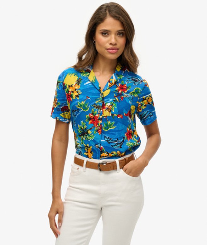 Beach Resort Overhemd Blauw Grootte: 40 afbeelding