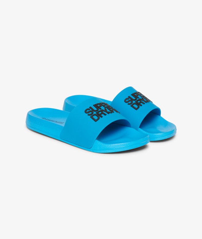 Superdry Sportswear Badslippers met Logo Blue