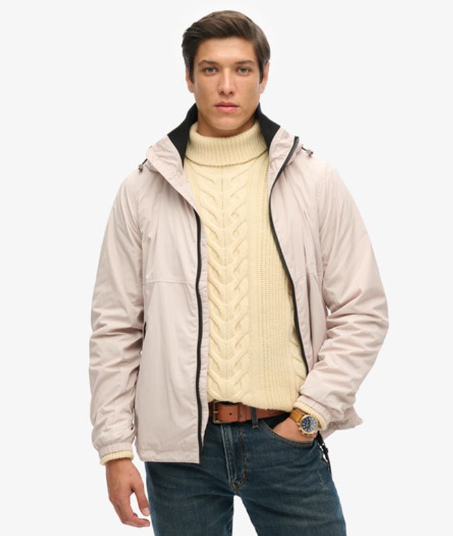 SD Windbreaker jas met Capuchon Beige Grootte: L afbeelding