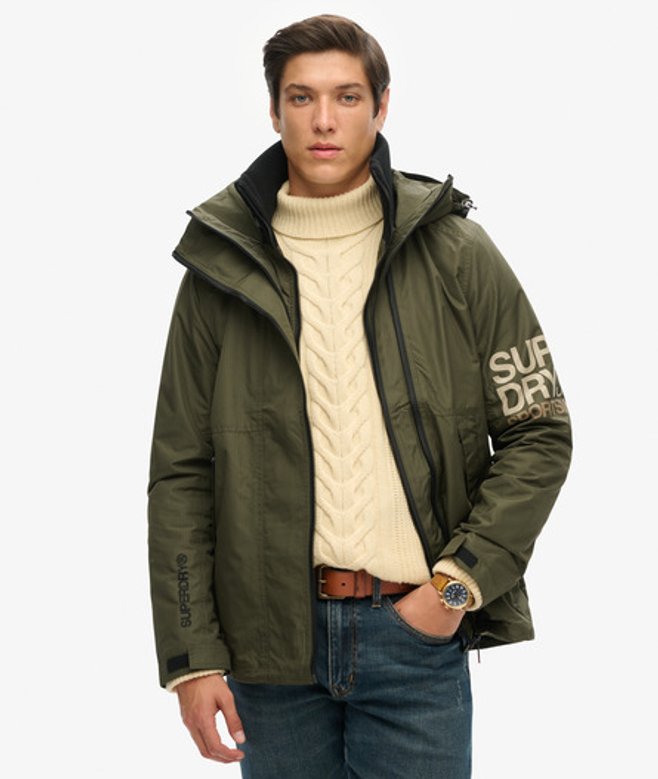 Men's Hooded Yachter SD Windbreaker Jacket / Army - Size: XL - Superdry - Modalova