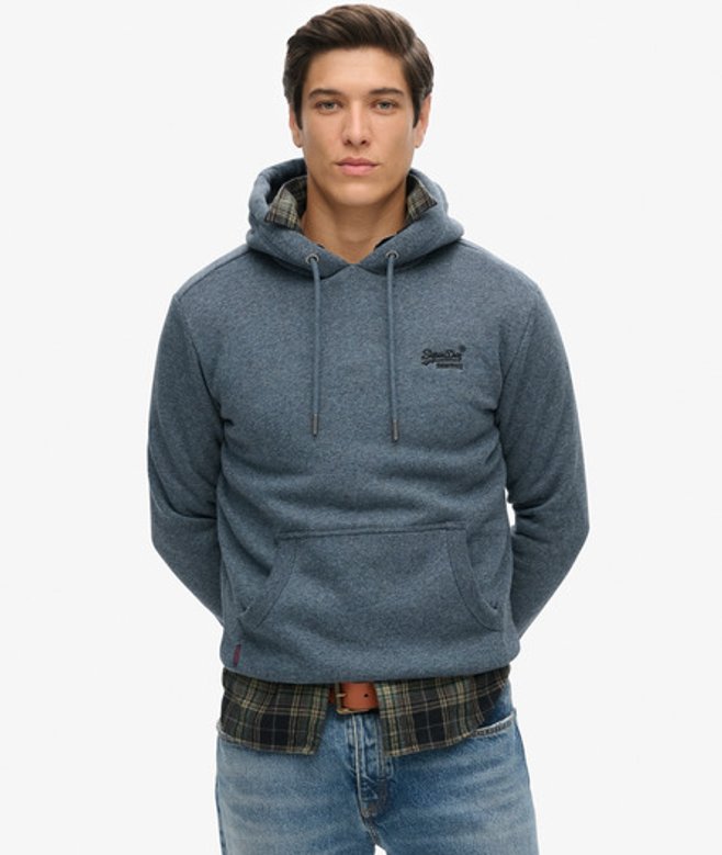 Superdry Essential Logo Hoodie Blauw