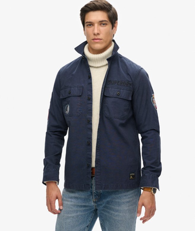 Superdry Men's Delta Shirt Navy / Eclipse Navy