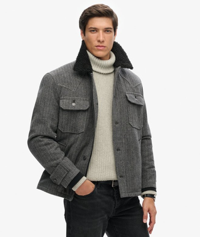 Herren The Merchant Store-arbeitsjacke aus Wolle - Größe: L - Superdry - Modalova