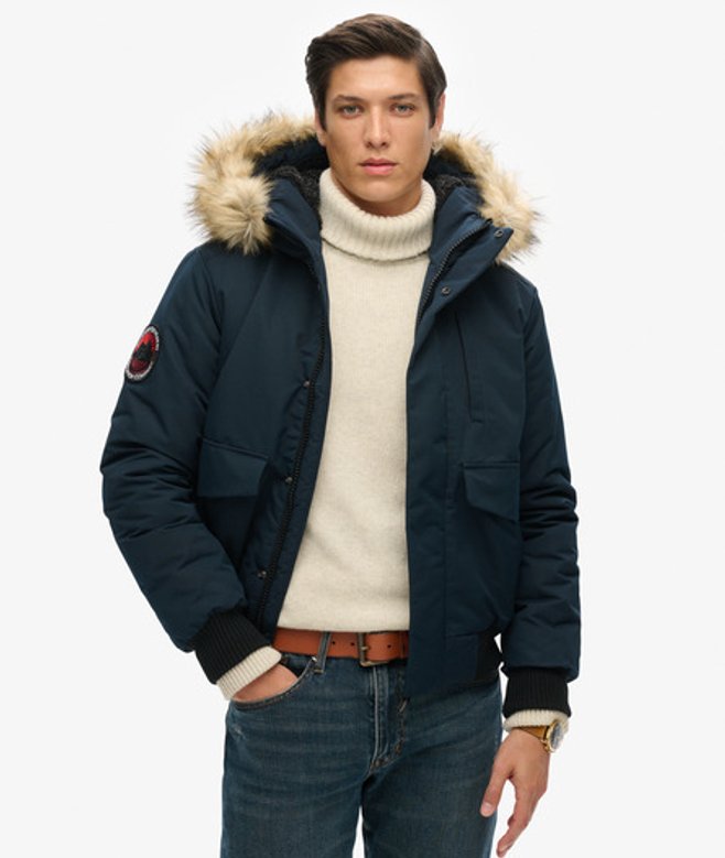 Men's Men's Navy / Eclipse Navy Everest Bomber Jacket - Size: Xxxl - Superdry - Modalova