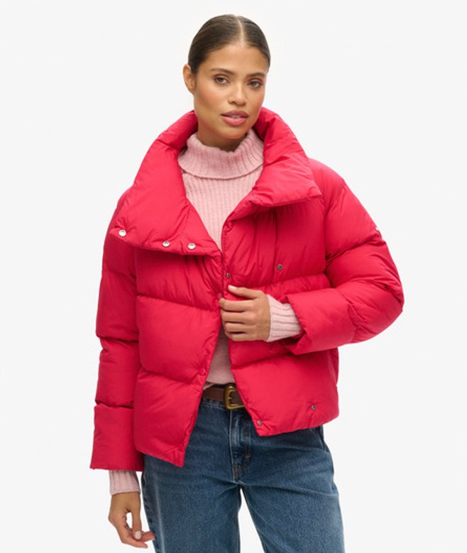 Korte Pufferjas Roze Grootte: 38 afbeelding