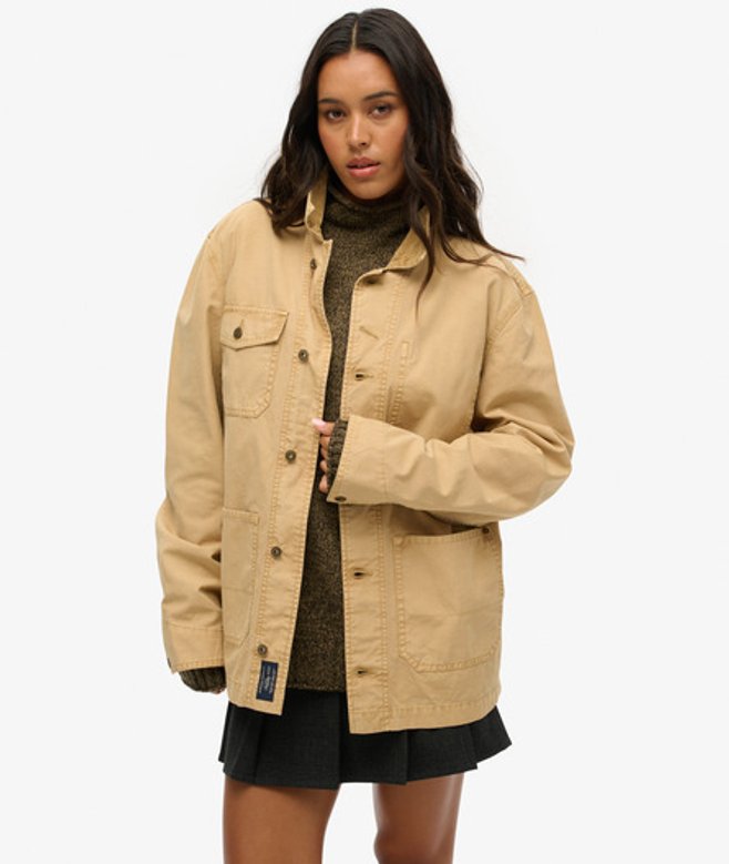 Damen The Merchant Store - OverGröße-arbeitsjacke aus Baumwolle - Größe: Xxl - Superdry - Modalova