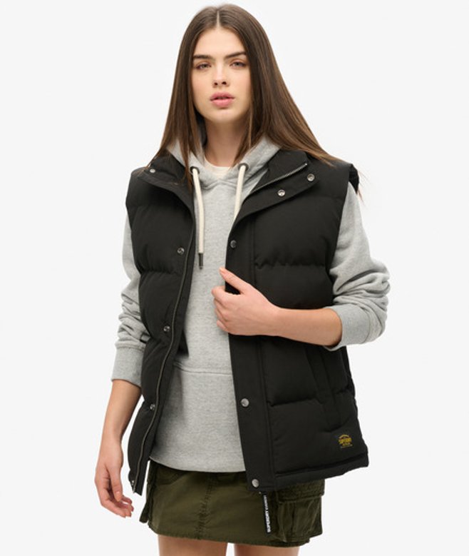 Oversized Everest Bodywarmer Zonder Capuchon Zwart Grootte: XL afbeelding