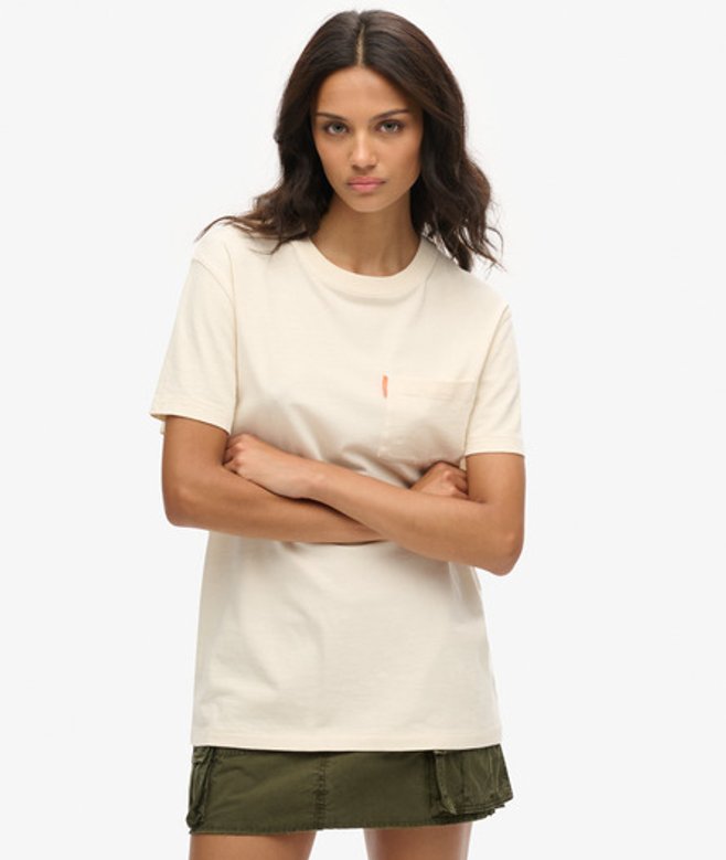 Damen Gewaschenes OverGrößed Essential T-shirt mit Tasche - Größe: Xxl - Superdry - Modalova