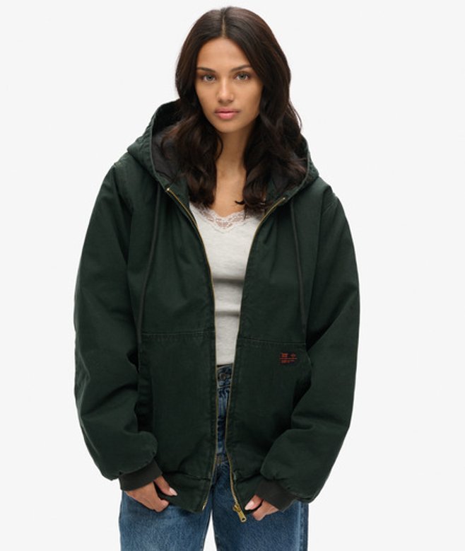 Damen OverGrößed Surplus Bomberjacke mit Kapuze - Größe: XL - Superdry - Modalova