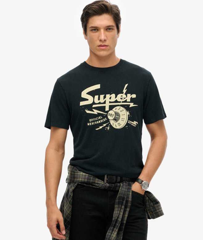 Imprimé T-Shirt Graphique Retro Rocker, , Taille: M - Superdry - Modalova