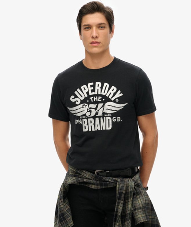 Klassiek Reworked T-shirt met Print Zwart Grootte: M afbeelding
