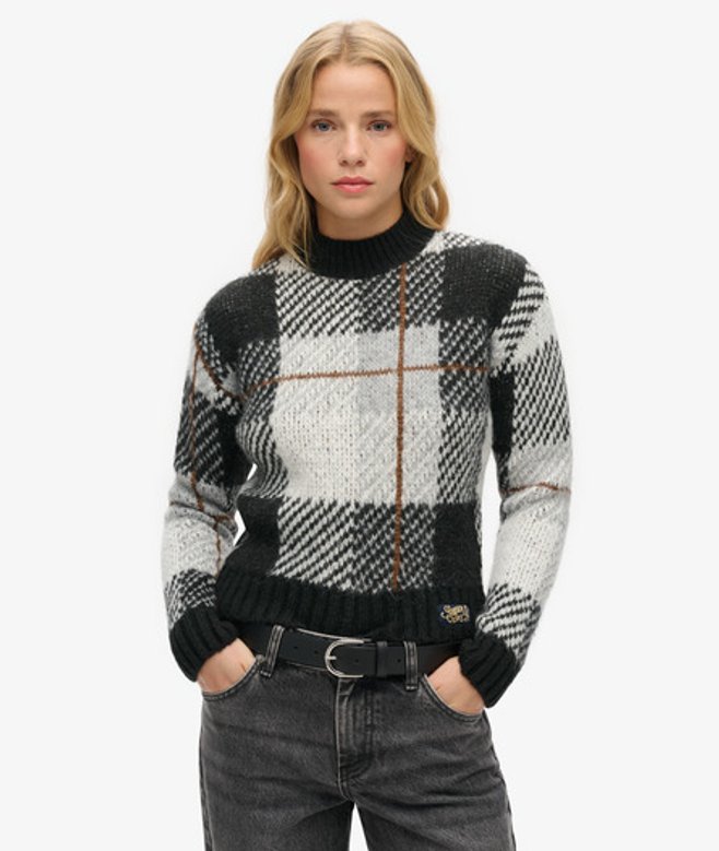 Gebreide Boxy Trui met Patroon