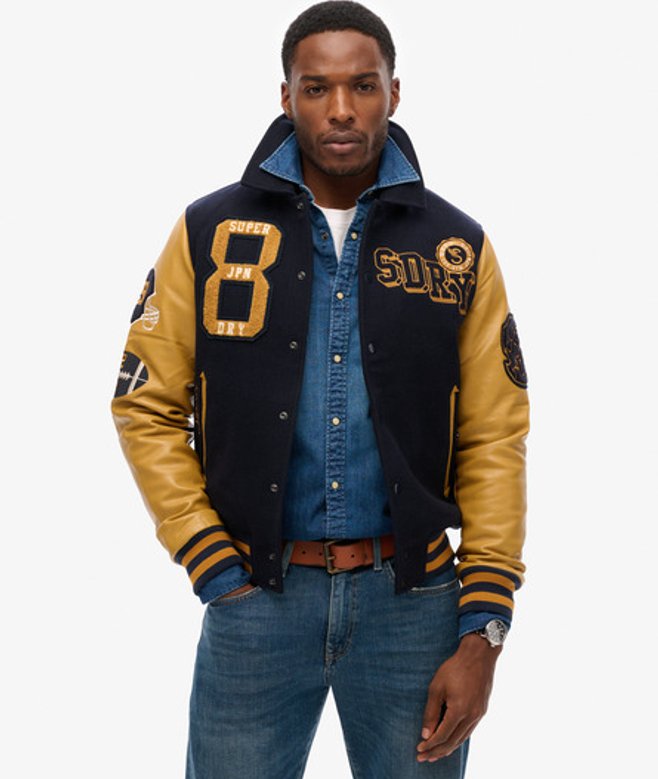 Bomber à col et écussons / Taille: L - Superdry - Modalova