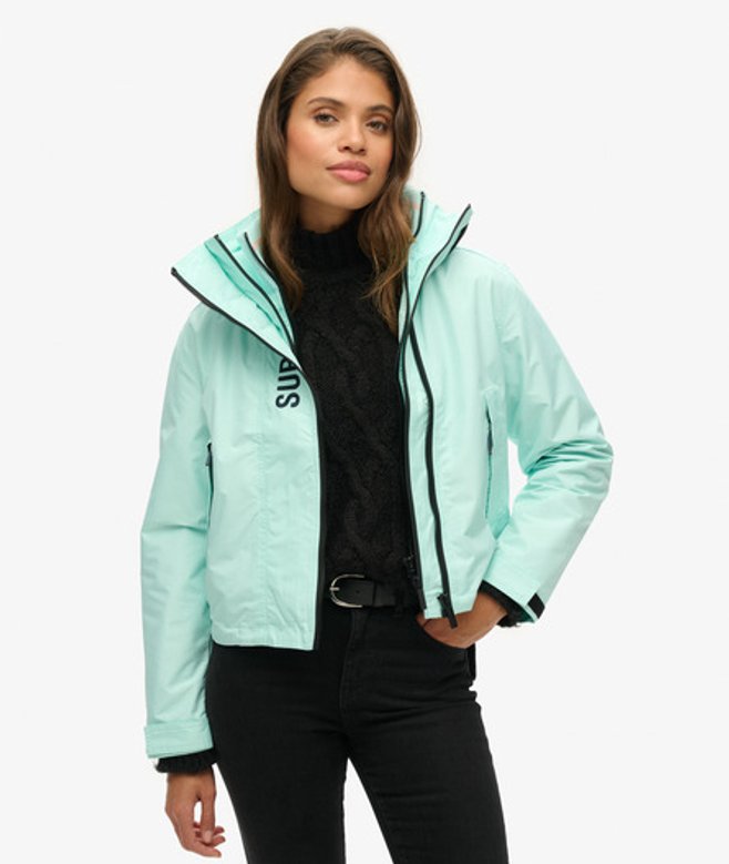 SD Windbreaker jas met Capuchon en Borduursel Blauw Grootte: 34 afbeelding