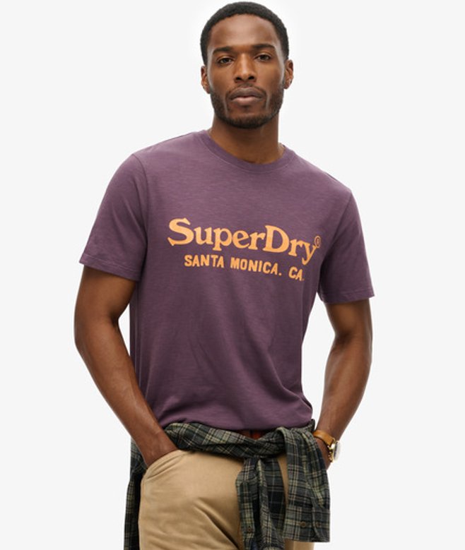 Klassiek Venue T-shirt met Logo Paars Grootte: L afbeelding
