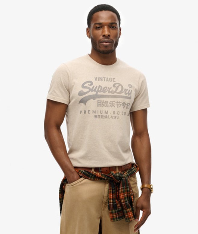 Herren Klassisches Heritage T-shirt - Größe: L - Superdry - Modalova