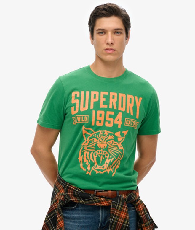Track & Field Athletic T-shirt met Print Groen Grootte: Xxl afbeelding