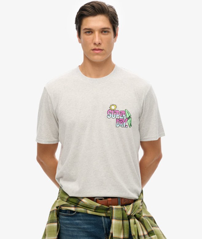 Herren Lässiges Neonfarbenes Travel T-shirt - Größe: XL - Superdry - Modalova