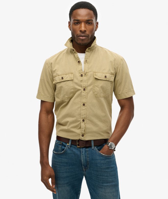 Herren Military-kurzarmhemd - Größe: M - Superdry - Modalova