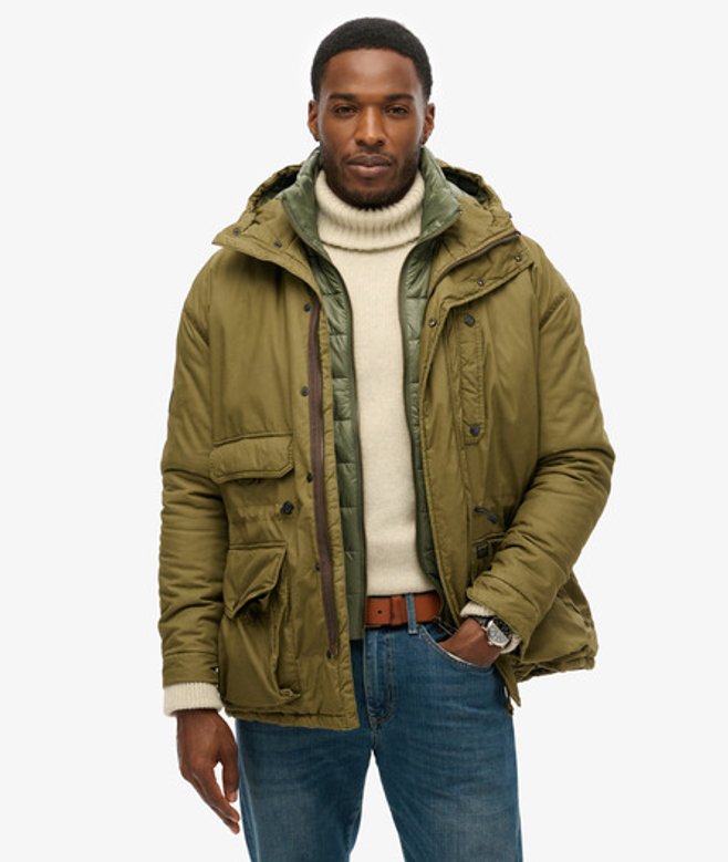 Herren Deck-jacke mit Kapuze und Baumwollfutter - Größe: S - Superdry - Modalova