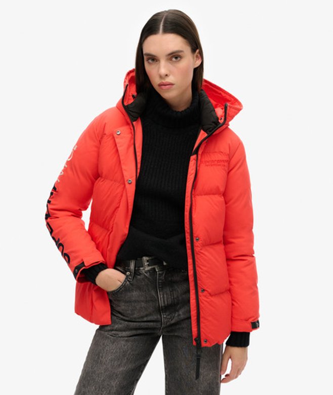 Damen Wattierter City-windparka mit Kapuze - Größe: 40 - Superdry - Modalova