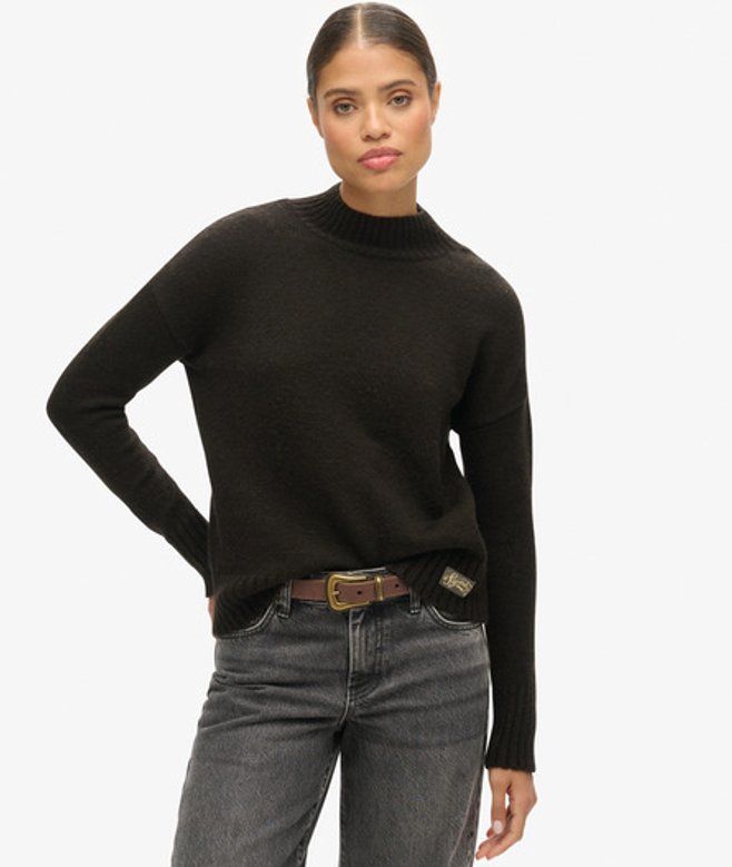 Essential Trui met Hoge Hals Bruin Grootte: 36 afbeelding