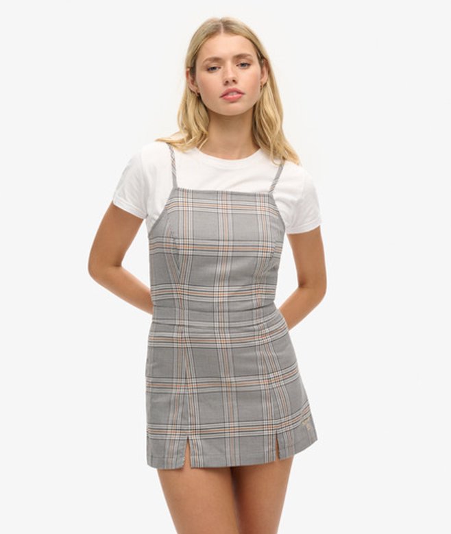 Vintage Minicami-jurk met Ruitjes