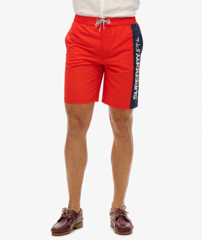 Short de Surf Imprimé Recyclé 48 Cm à Logo Sportswear, , Taille: L - Superdry - Modalova