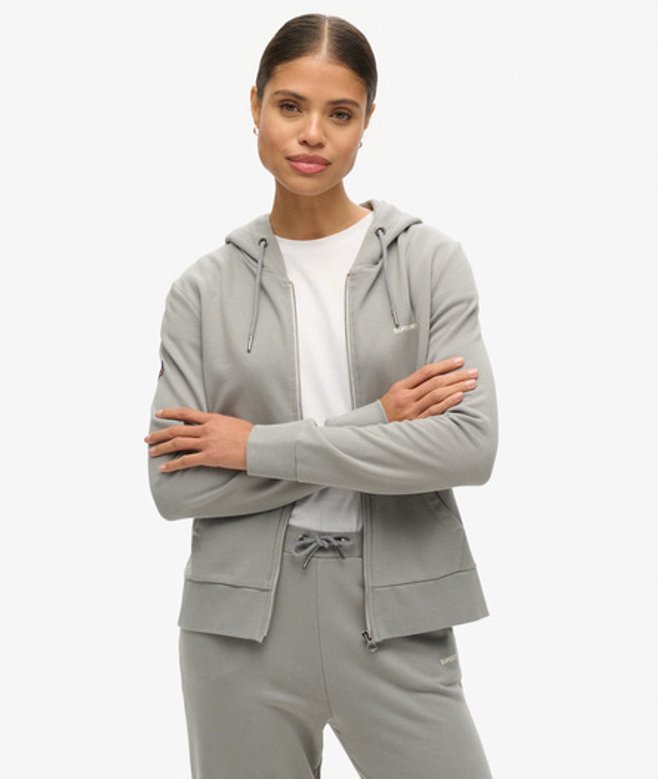 Effen Hoodie met Rits