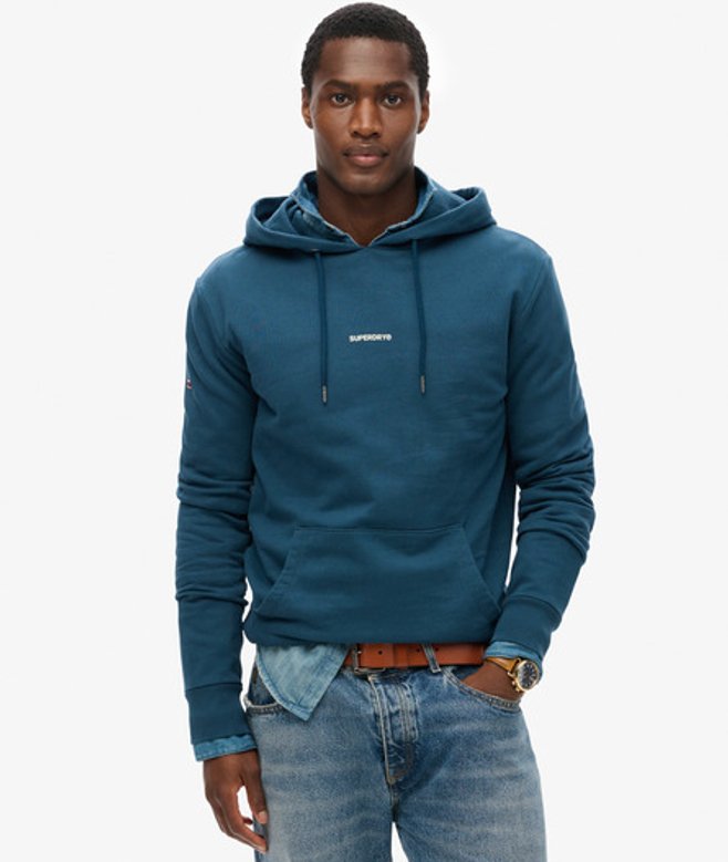 Superdry Effen Hoodie Blauw