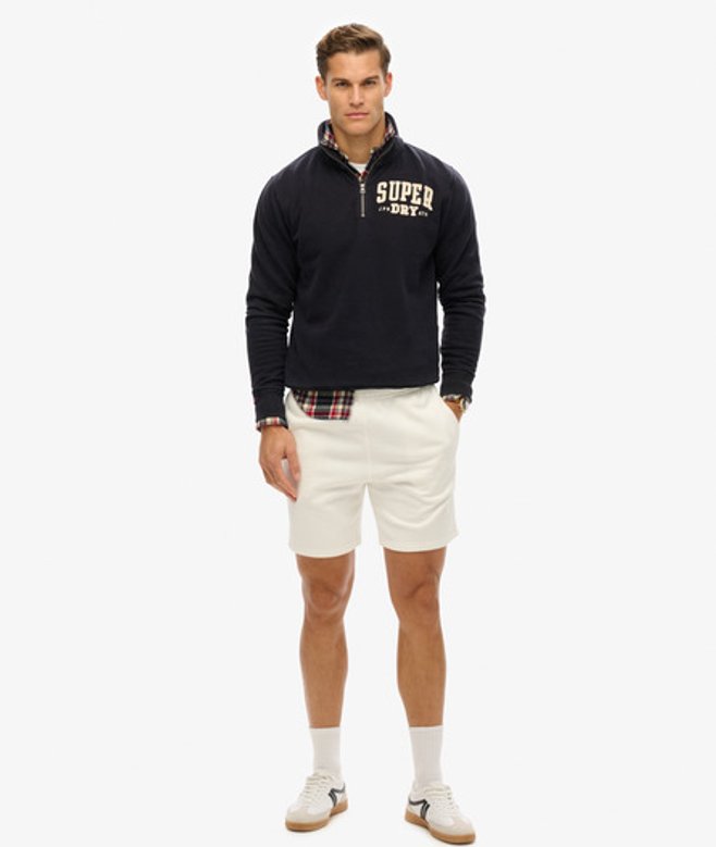 Sportswear Short met Losse Pasvorm en Reliëf Wit Grootte: M afbeelding