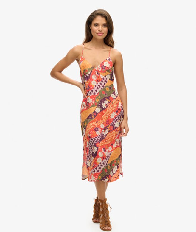 Damen Bedrucktes Midi-trägerkleid - Größe: 42 - Superdry - Modalova