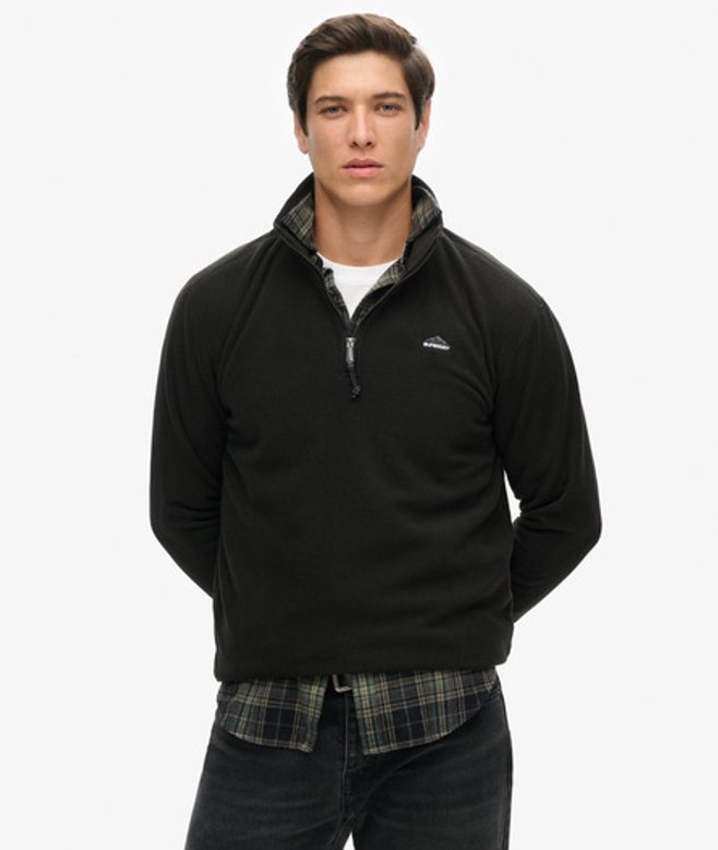 Herren Polar Fleecejacke mit Halblangem Reißverschluss - Größe: L - Superdry - Modalova