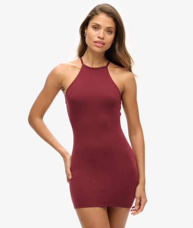 Damen Jersey-minikleid mit Trägern und Ringerrücken - Größe: 38 - Superdry - Modalova