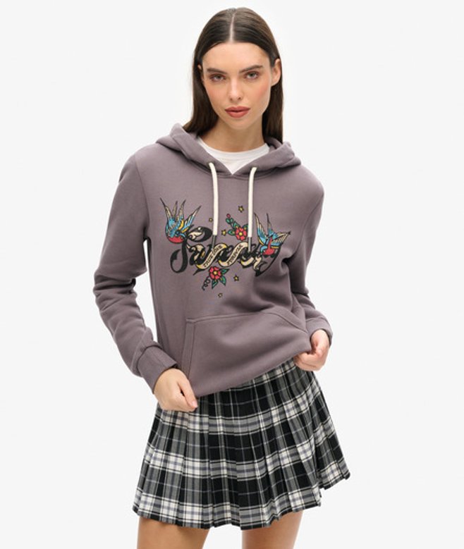 Tattoo Script Graphic Hoodie